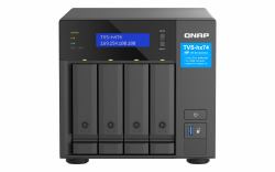 QNAP TVS-H474 NAS Tower Intel® Pentium® G7400 8 GB DDR4 0 TB QuTS hero Black (QNAP TVS-H474 - NAS server - 4 bays - SATA 6Gb/s - RAID JBOD, 0, 1, 5, 6, 10, TM, RAID TP - RAM 8 GB - Gigabit Ethern...