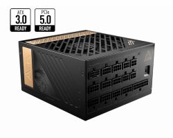 MSI MEG AI1300P PCIE5 power supply unit 1300 W 24-pin ATX ATX Black (MSI 1300W PLATINUM F/M MEG AI1300P PCIE5)