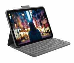 Logitech 920-011428 mobile device keyboard QWERTY Nordic Bluetooth Grey (Logitech Slim Folio - tastatur og foli)