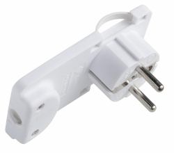 Microconnect PESCHPLUG-W power plug adapter Type F White (Schuko Angled Power Plug - White, Form : Flat - Warranty: 300M)