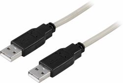 Deltaco USB2-9 USB cable USB 2.0 3 m USB A 0.48 Gbit/s Grey (F)
