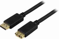 Deltaco DP-1210 DisplayPort cable 1 m Black (DELTACO DisplayPort forlÃ¦ngerkabel - 1)