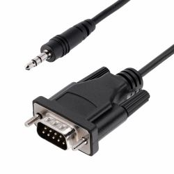 StarTech.com 3ft [1m] DB9 to 3.5mm Serial Cable for Serial Device Configuration, RS232 DB9 Male to 3.5mm Cable Used for Calibrating Projectors, Digital Signage, TVs via Audio Jack (1M DB9 TO 3.5MM ...