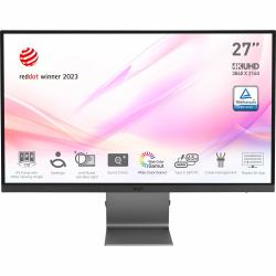 MSI Modern MD271UL 27 Inch Monitor, UHD [3840 x 2160], 60Hz, IPS, 4ms, Adaptive-Sync, 2x HDMI, DisplayPort, USB Type-C, Anti-Glare, Anti-Flicker, Less Blue light, TÜV Certified, Kensington, Grey (...