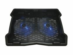 Conceptronic THANA06B laptop cooling pad 39.6 cm [15.6"] Black (Conceptronic THANA06B THANA 2-Fan Laptop Cooling Pad - Suitable for laptops up to 15.6"; 2 ultra-silent 12.5cm fans built in; Height ...