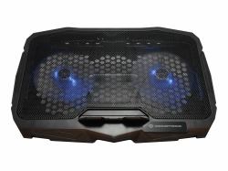 Conceptronic THANA07B laptop cooling pad 43.2 cm [17"] Black (Conceptronic THANA07B THANA ERGO 2-Fan Laptop Cooling Stand - 4 levels of adjustable height for perfect ergonomic positioning; Suitable...