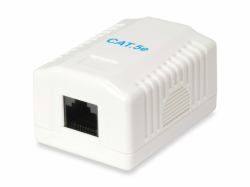 Equip 1-Port Cat.5e Surface Mount Box (Equip 235113 Outlet Box Surface Mount 1-Port UTP Cat.5e; white . [2Years warranty])