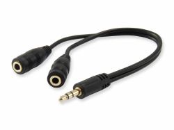 Equip Audio Split Cable (Equip 147941 Audio Split Cable; Male x 1 to Female x 2. [2Years warranty])