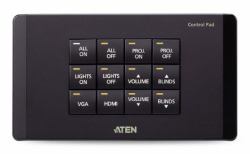 ATEN VK02001-AT other input device Keypad RJ-45 Black (ATEN VK0200 - Keypad - EU, 12-button - 2 gangs - wired - serial RS-232/10/100 Ethernet - black)
