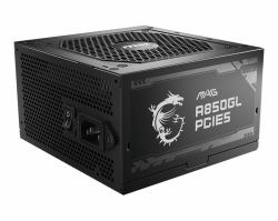 MSI MAG A850GL PCIE5 power supply unit 850 W 20+4 pin ATX ATX Black (MSI 850W GOLD F/MODULAR MAG A850GL PCIE5)