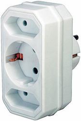 Brennenstuhl Adapter with 2 + 1 sockets power adapter/inverter White (brennenstuhl - strÃ¸mstÃ¸dsbeskytter)