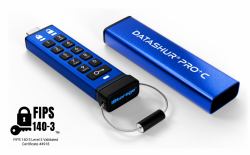 iStorage datAshur PRO+C 32GB | FIPS 140-3 Level 3 Certified | Secure USB Type-C drive | AES-XTS 256-bit Hardware Encryption | PIN protected | Type C-A adapter included (datAshur PRO+C USB3 256-bit ...