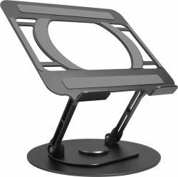 Vision VLM-TL laptop stand Grey (Laptop turntable desk stand - lifts laptop up to 150 mm above desk - suits any size laptops - set laptop on any angle - anodized cnc aluminium alloy construction - ...