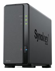 Synology DiskStation DS124 NAS/storage server Desktop Realtek RTD1619B 1 GB DDR4 0 TB DiskStation Manager Black (Synology DS124 1 bay NAS; Realtek RTD1619B 1.7GHz quad-core processor; 1 GB non-ECC ...