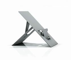 STANDIVARIUS Oryx evo H (Laptop Stand with Document Holder for Small Laptops - Natural Aluminium)