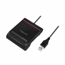 LogiLink CR0047 smart card reader Indoor USB 2.0 Black (USB 2.0 Smart ID Cardreader, - black - Warranty: 48M)