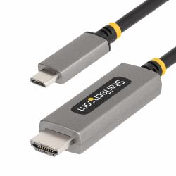 StarTech.com 6ft [2m] USB-C to HDMI Adapter Cable, 8K 60Hz, 4K 144Hz, HDR10, USB Type-C to HDMI 2.1 Video Converter Cable, USB-C DP Alt Mode/USB4/Thunderbolt 3/4 Compatible - USB-C Laptop to HDMI M...