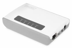 Digitus 2 Port USB 2.0 Wireless Multi-Functional Network Server, 300 Mbps (2-P USB 2.0 WIFI NETWORK SERVER - NAS USB HUB PRINT SERVER)