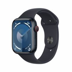 Apple Watch Series 9 GPS + Cellular 45mm Midnight Aluminium Case w/ Midnight Sport Band - M/L (APPLE WATCH SERIES 9 CELLULAR 45MM MIDNIGHT AI MIDNIGHT SB M/L)