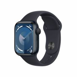 Apple Watch Series 9 GPS 41mm Midnight Aluminium Case w/ Midnight Sport Band - S/M (-^WATCH S9 41 MI AL MI SB SM GPS)