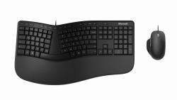 Microsoft Ergonomic Desktop keyboard Mouse included Office USB QWERTY Nordic Black (Ergonomic Desktop Keyboard - Mouse Included Usb Qwerty - Nordic Black - Warranty: 12M)