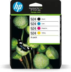 HP 924 CMYK Original Ink Cartridge 4-Pack (HP 924 - 4 pakker - sort, gul, cyan, m)