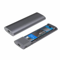 CoreParts MSUB3304 storage drive enclosure HDD/SSD enclosure Black (USB3.2 Type-C Tool free - Enclosure for M.2 PCIe - NVMe/SATA SSDs - Warranty: 12M)