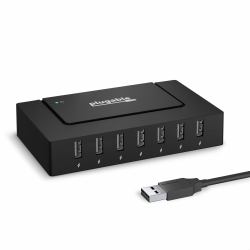 Plugable Technologies 7 Port USB Hub - USB Hub for Multiple Devices and USB 2.0 Data Transfer with a 60W Power Adapter (Plugable USB 2.0 Hub 60W Power Adapter)