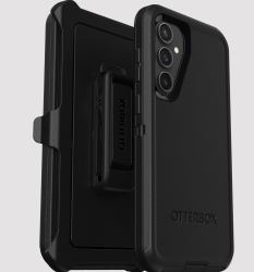 OtterBox Defender Series - Cover per cellulare - guscio in policarbonato, rivestimento in gomma sintetica, custodia in policarbonato - nero - per Samsung Galaxy S23 FE