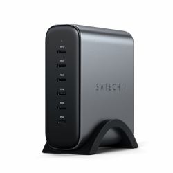 Satechi ST-C200GM-EU mobile device charger Universal Grey AC Indoor (Satechi 200WUSB-C 6-Port PD GaNCharge EU)