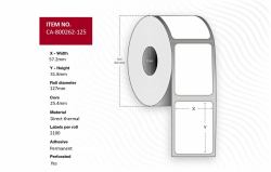 Capture CA-800262-125 printer label White (Label 57.2 x 31.8mm, Core - 25.4mm, Direct Thermal, High - Performance Coated, Permanent, Perforated, 2100 labels per roll, 12 rolls per - Warranty: 12M)