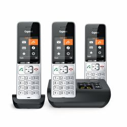 Gigaset COMFORT 500A Trio Analog/DECT telephone Caller ID Black, Silver (Gigaset COMFORT 500A trio)