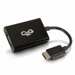 C2G HDMI® Male to VGA and Stereo Audio Female Adapter Converter Dongle (Legrand HDMI M to VGA F w/pwr and audio [Lifetime warranty])
