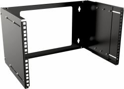 Lanview RAR210BL rack cabinet 6U Wall mounted rack Black (19" 6U Adjustable Depth Open - Frame Rack Wall Mount - Black - Warranty: 60M)