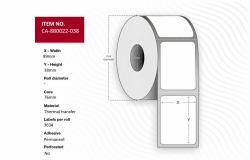 Capture CA-880022-038 printer label White (89 x 38mm, Core 76mm. Thermal - Transfer Paper Labels, - Uncoated, Permanent Adhesive, No perforation. 3634 labels per roll, 6 rolls per - Warranty: 12M)
