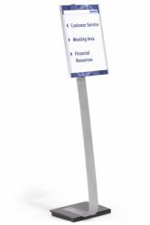 Durable 481323 sign holder/information stand A3 Acrylic Silver (Durable INFO SIGN Floor Stand A3)