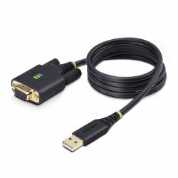 StarTech.com 3ft [1m] USB to Null Modem Serial Adapter Cable, Interchangeable DB9 Screws/Nuts, COM Retention, USB-A to RS232, FTDI, Level-4 ESD Protection, Windows/macOS/ChromeOS/Linux - Rugged TPE...