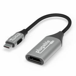 Plugable Technologies USB C to HDMI Adapter, HDMI 2.1, 8K 60Hz or 4K 144Hz, USB4 / Thunderbolt to Adapter for 4K HDR Monitor, XPS, iPhone 15, iPad Pro, Macbook Pro, Mac Resolution up to 4K 60Hz [US...