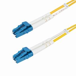 StarTech.com 15m [49.2ft] LC to LC [UPC] OS2 Single Mode Duplex Fiber Optic Cable, 9/125µm, 100G, Bend Insensitive, Low Insertion Loss - LSZH Fiber Jumper Cord (LC/LC SINGLE MODE FIBER CABLE - OS2...