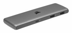 Corsair USB100 7-PORT USB-C/USB-A HUB USB Type-C 50000 Mbit/s Grey (CORSAIR USB100 7-PORT USB-C/USB-A HUB)