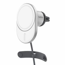 Belkin BoostCharge Pro Smartphone Silver, White USB Wireless charging Fast charging Auto (QI2 15W CAR VENT MOUNT CLA - )