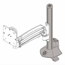 Chief KXC K1C K2C Column Desk Clamp Base Accessory, Black (Chief KXC K1C K2C Column Desk Clamp Base Kit Silver)
