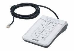 ATEN 2XRT-0021G other input device Keypad RJ-11 Black, Grey, White (ATEN 2XRT-0021G - Remote port selector - 8 buttons - cable)