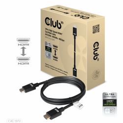 CLUB3D Ultra High Speed HDMI 4K120Hz, 8K60Hz Certified Cable 48Gbps M/M 2 m / 6.56 ft (Club 3D CAC-1372 - HDMI-kabel - 2 m)