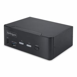 StarTech.com P2CDD143-KVM-SWITCH KVM switch Black (2-PORT DP 1.4 KVM SWITCH - - DUAL-MONITOR DISPLAYPORT KVM)