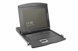 Digitus DS-72221-2GE rack console 48.3 cm [19"] 1920 x 1080 pixels Black 1U (19 HD LCD KVM KONSOLE 8PORT VGA - GERMAN MGD 432CM HD TFT KVM)