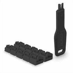 Lindy RJ45 Port Locks Black, 10x + 1 Key (RJ45 PORT SCHLOSS - 10 STCK MIT SCHLSSEL SCHWARZ)