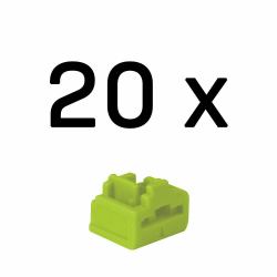 Lindy RJ-45 Port Blockers [Without Key] - Pack of 20, Green (RJ45 PORT LOCKS GREEN 20PCS - )
