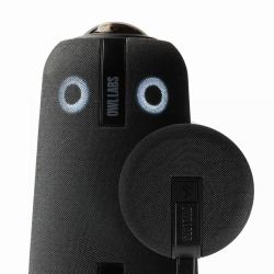 Owl Labs Meeting Owl 4+ and Expansion Mic for Meeting Owl 4+ - Extend Audio Reach in Larger Spaces by 8 feet [2.5 Meters] in the Direction of the Mic. (MEETING OWL 4+ + EXPANSION MIC - [CHARCOAL])