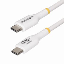 StarTech.com 4m White USB-C Charging Cable, USB-IF Certified USB C Cable, 240W PD EPR, USB 2.0 Type-C Laptop Charger Cord, USB-C Data Transfer Cable, TPE Jacket (USB-C CABLE USB-IF CERTIFIED - 240W...
